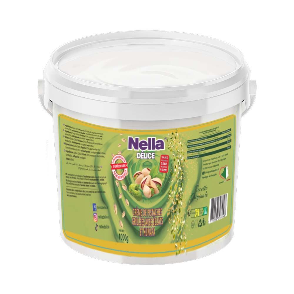Pâte à tartiner Nella Délice Pistache 1kg Avec Kadayif